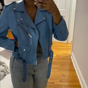 Zara leather biker jacket